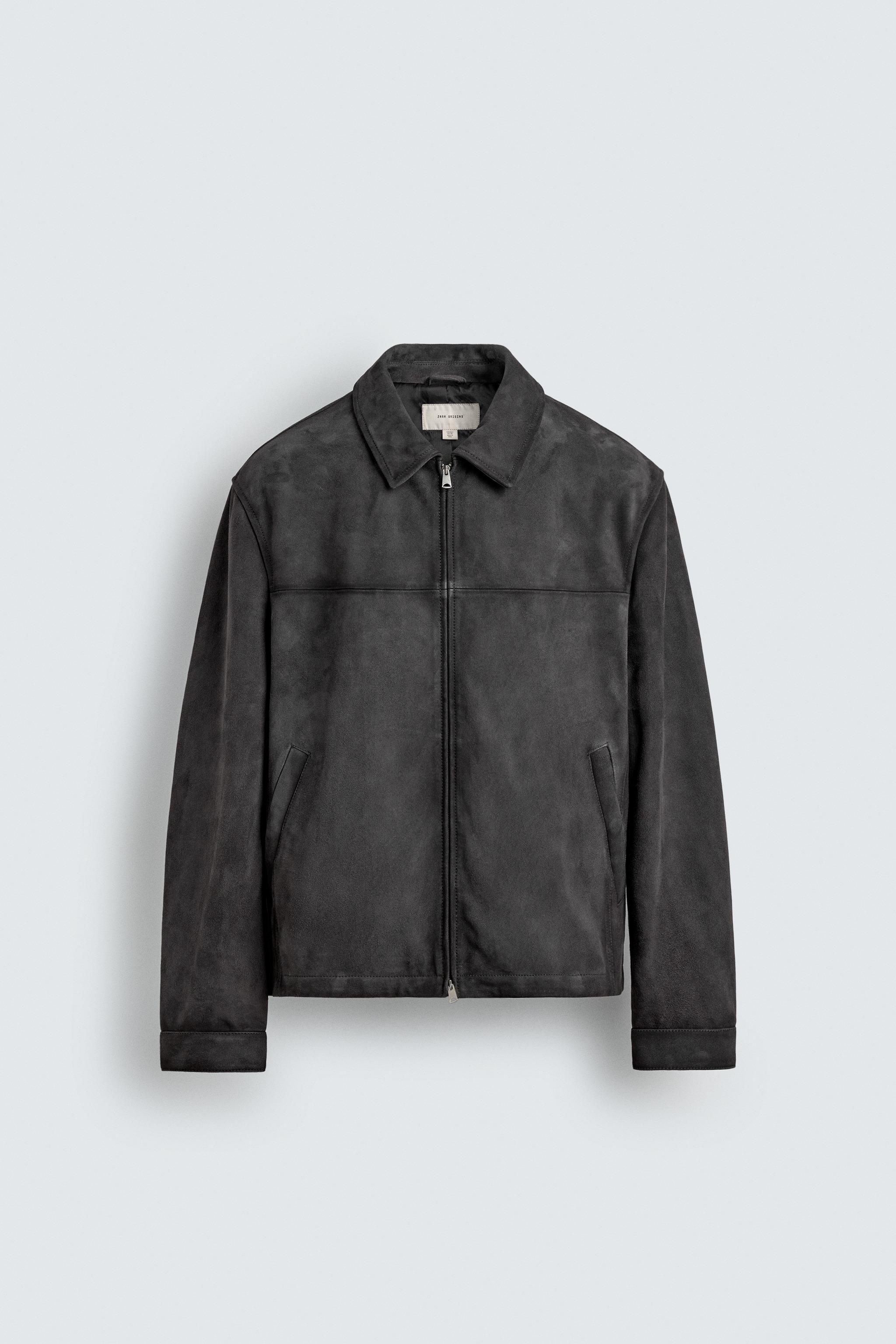 REGULAR FIT SUEDE LEATHER JACKET